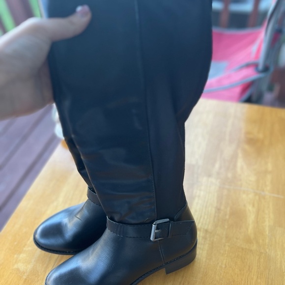 Rampage Womens Imaginer Size 6.5 Black  2" Heeled Tall Riding Boots - Picture 3 of 4